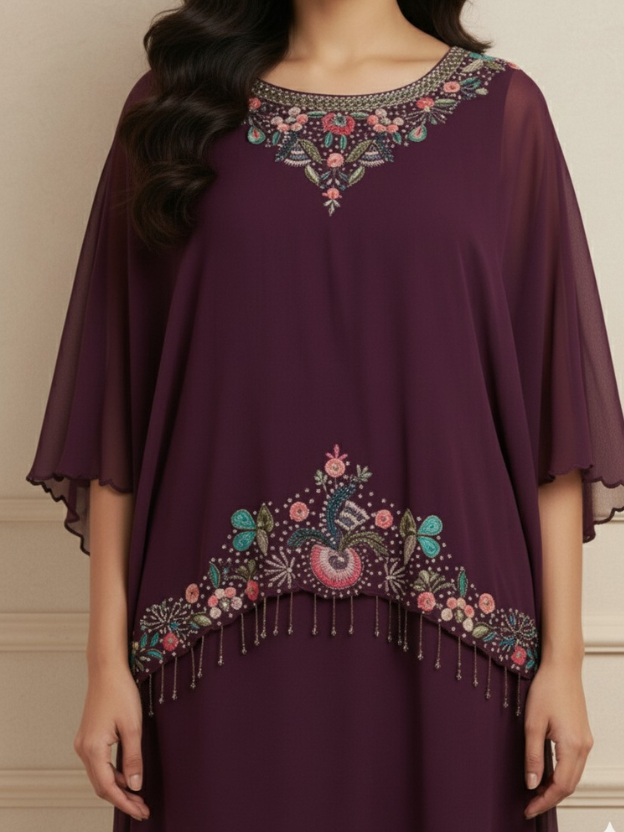 Plum royale kaftan