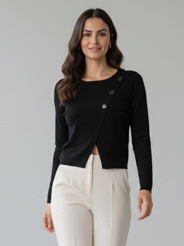Women's Classic Button-Front Cardigan