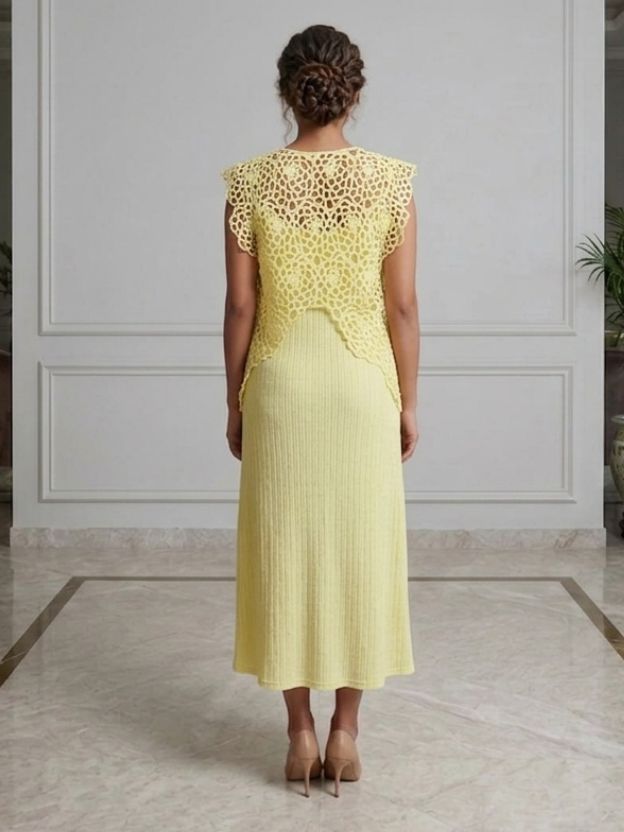 Ethereal Layered Midi Dress