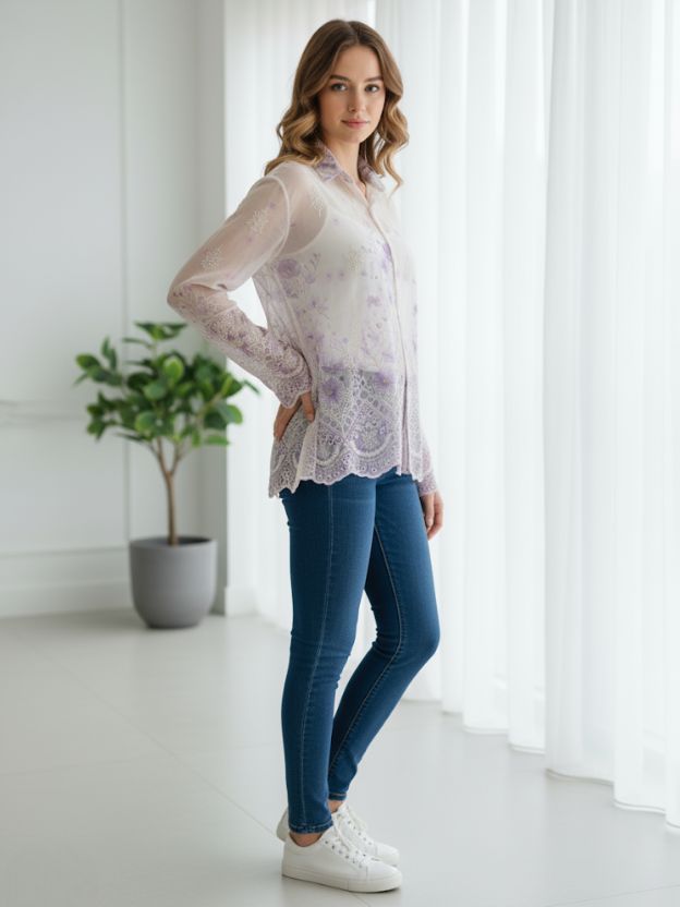 Slightly sheer off-white