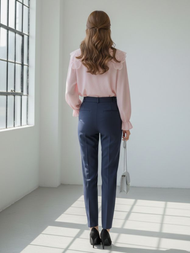 Elegant Embroidered Detail Classic Shirt