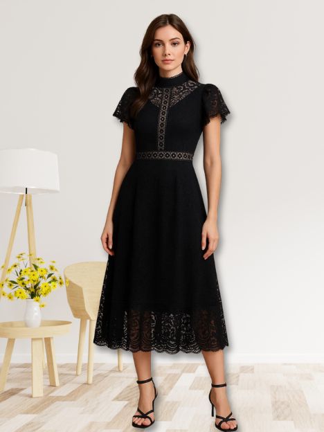 Eternal Velour Charm Black Lace Ensemble