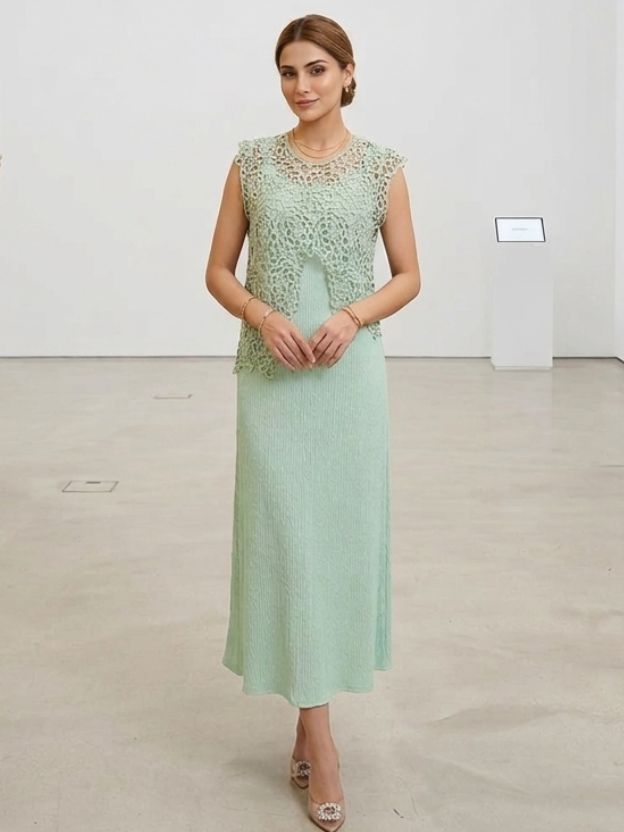 Ethereal Layered Midi Dress