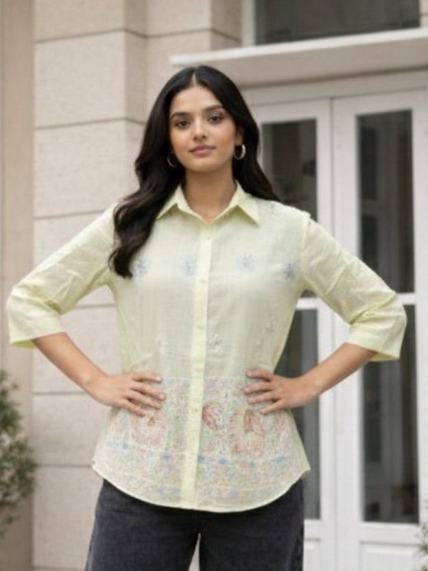 Women’s Embroidered Oversized Shirt