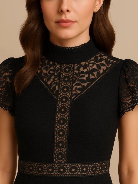 Eternal Velour Charm Black Lace Ensemble