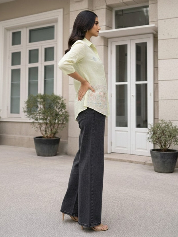 Women’s Embroidered Oversized Shirt
