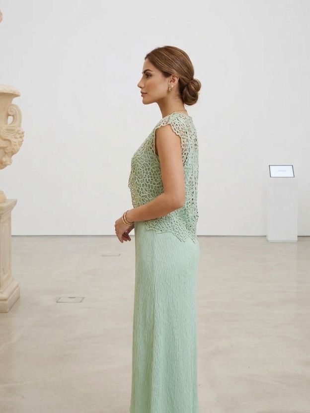Ethereal Layered Midi Dress