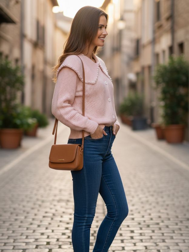 Women’s Vintage Style Knit Sweater Top – Elegant Everyday Wear