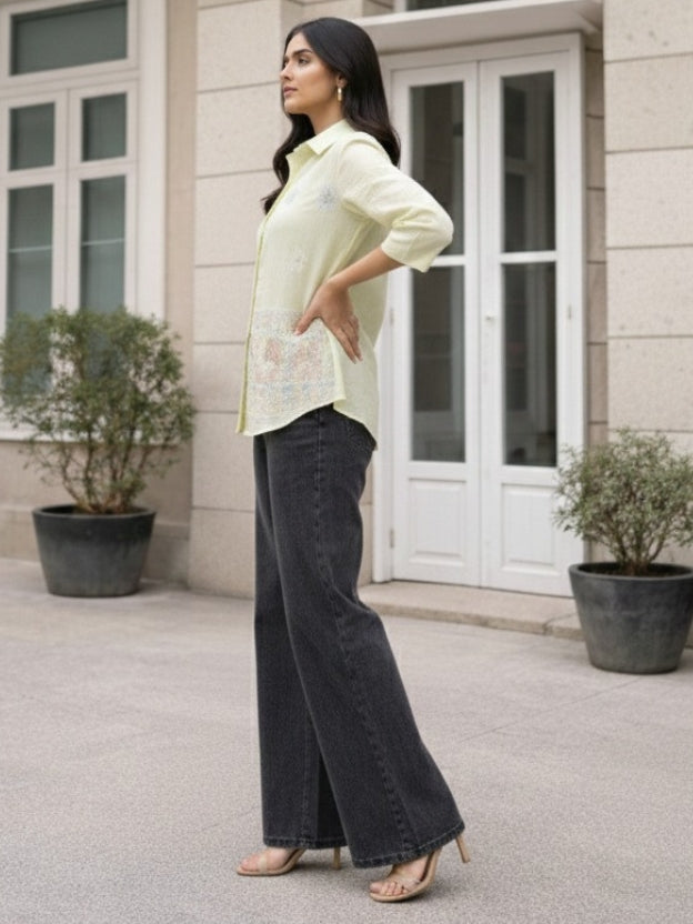 Women’s Embroidered Oversized Shirt