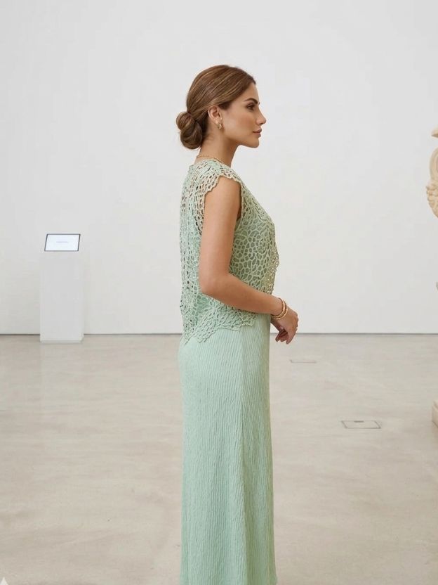 Ethereal Layered Midi Dress