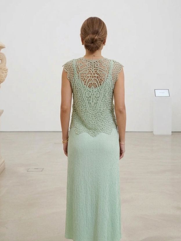 Ethereal Layered Midi Dress