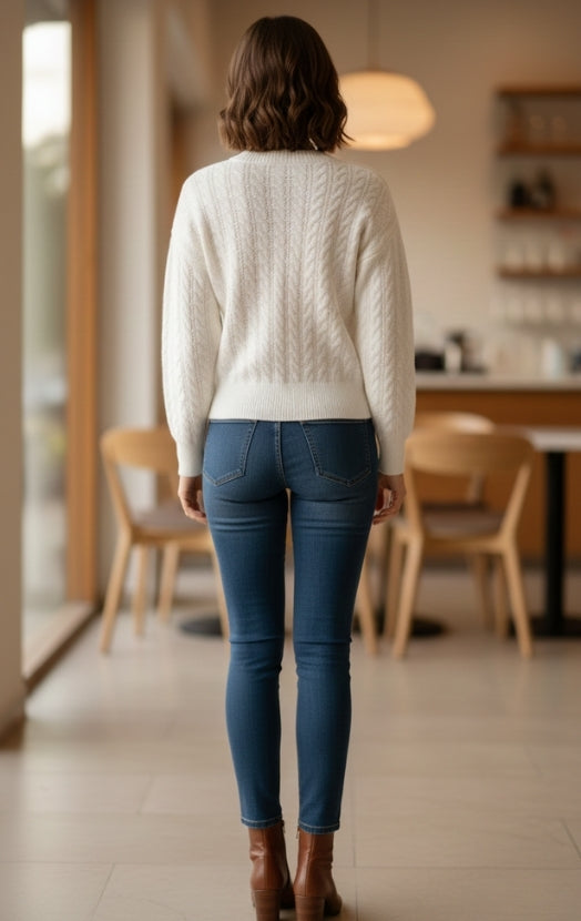 Women’s Classic Cable Knit Sweater Cardigan – Warm Casual Chic Top