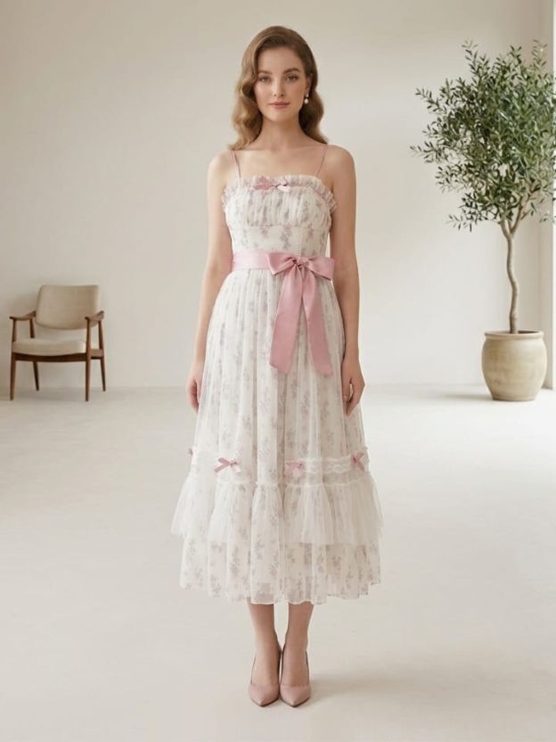Ethereal Bloom Midi Dress