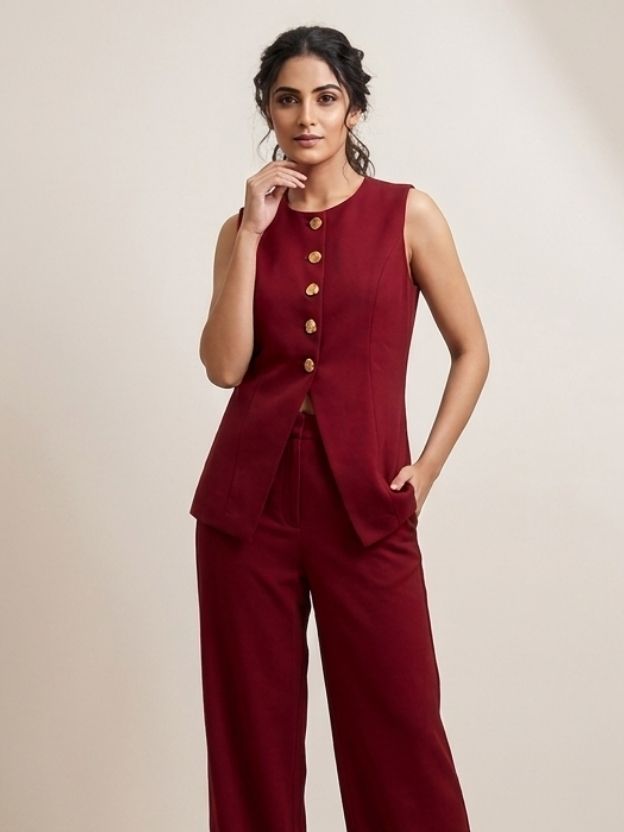 Crimson Muse Tailored Co-Ord Set