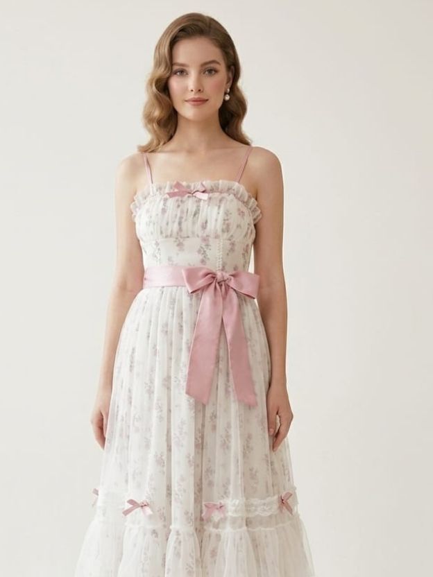 Ethereal Bloom Midi Dress