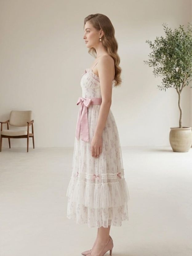 Ethereal Bloom Midi Dress
