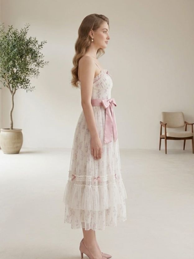 Ethereal Bloom Midi Dress