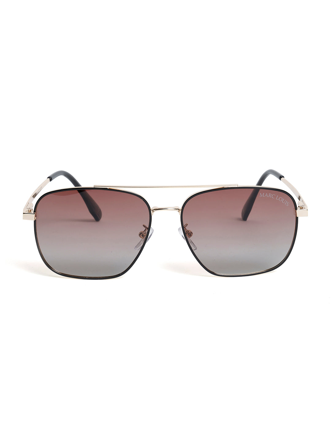Unisex Square Sunglasses With UV Protected Lens MARC LOUIS 9301 GOLDEN BROWN SG