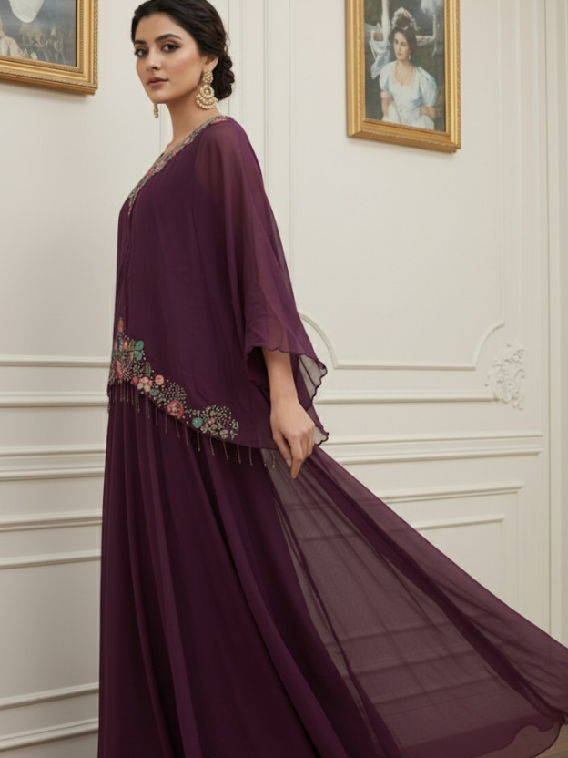 Plum royale kaftan