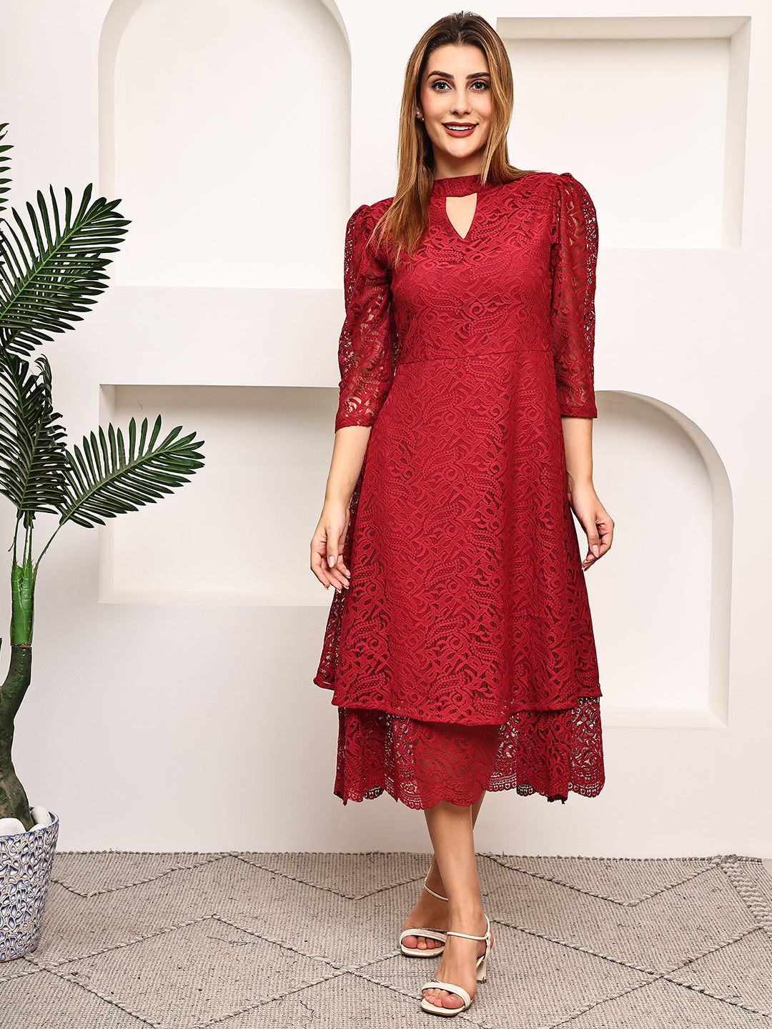Fit & Flare Midi Dress