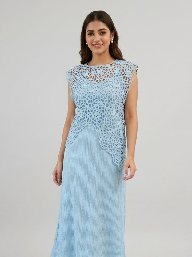Ethereal Layered Midi Dress