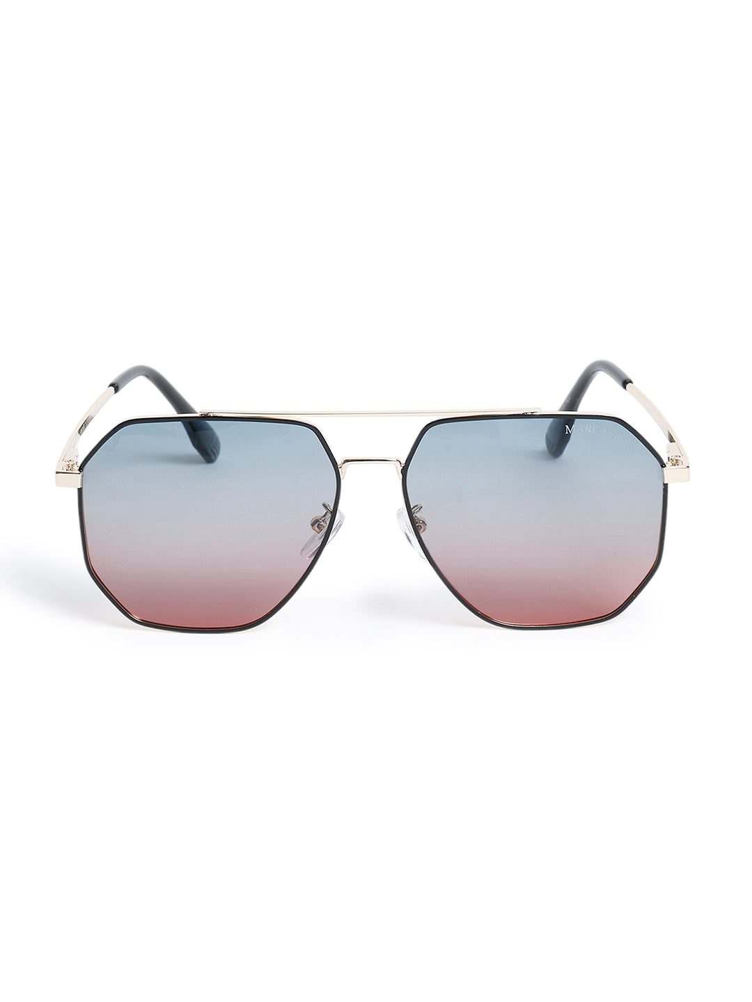 Unisex Square Sunglasses with UV Protected Lens MARC LOUIS 9226 GOLDEN BLACK SG