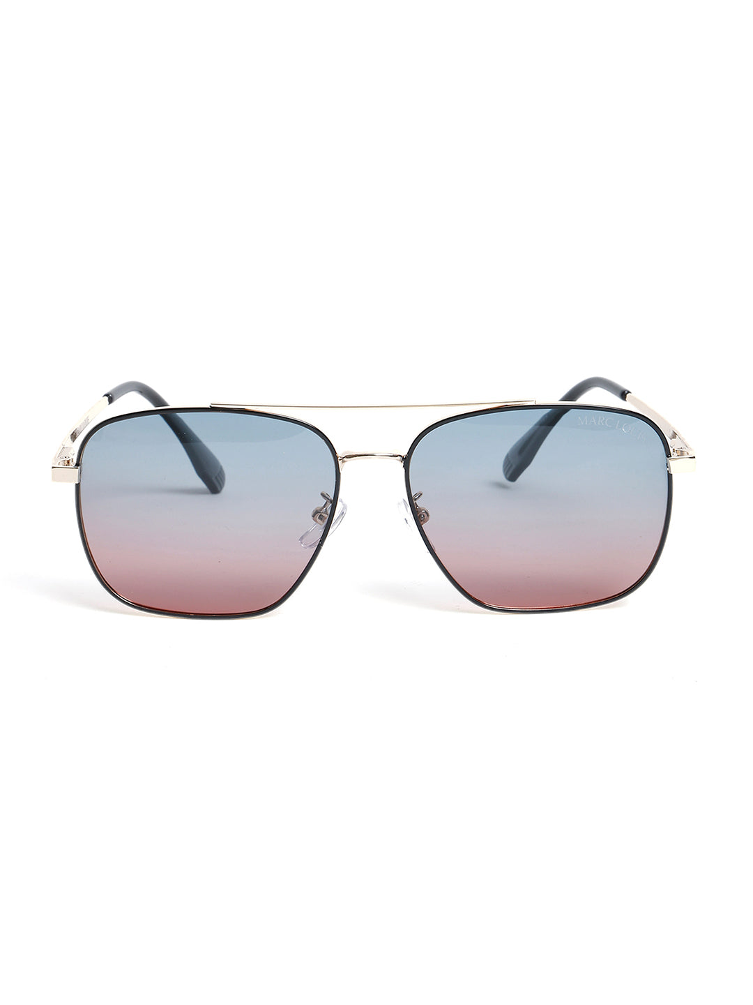 Unisex Polarised and UV Protected Aviator Sunglasses 9301 GOLDEN BLACK PINK SG