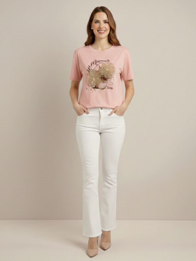 Elegant Botanical Graphic Everyday T-Shirt