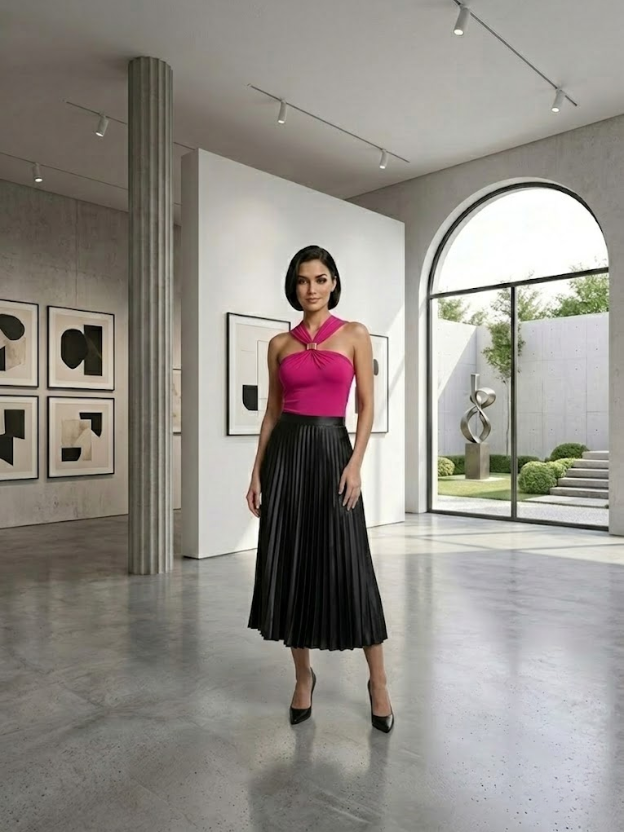 Elegant Twist-Neck Statement Top