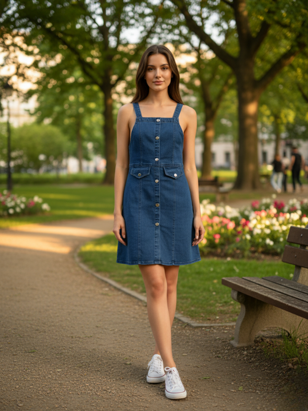 The Effortless Chic Denim A-Line Dress