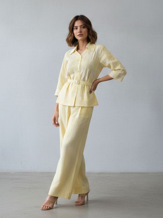 Elegant Printed Co-Ord Set with Tailored Silhouette