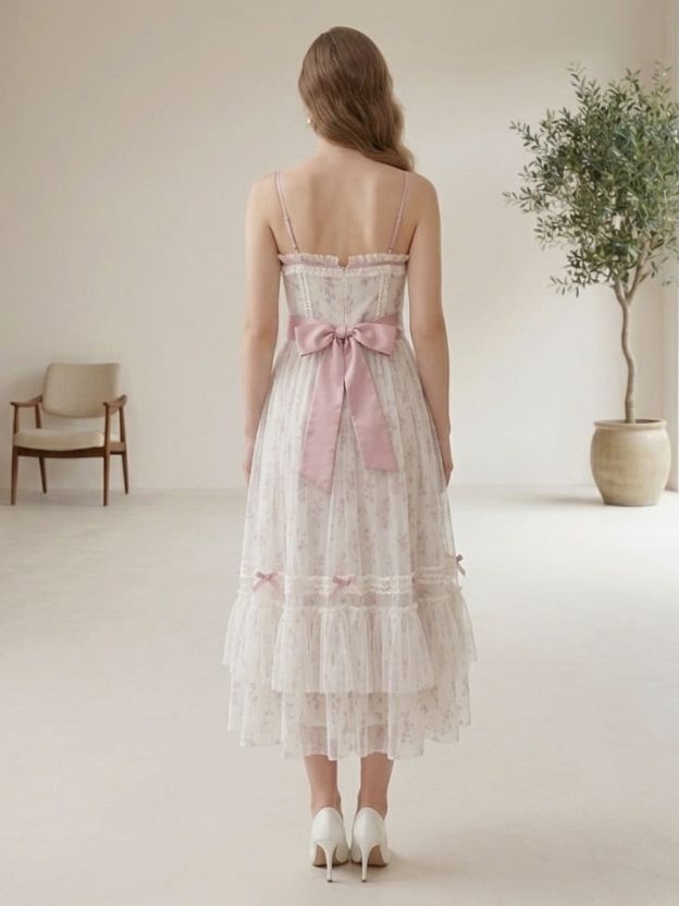 Ethereal Bloom Midi Dress