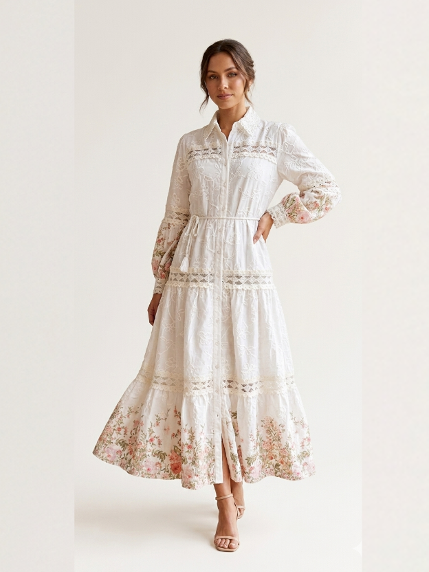 Whispering Bloom Lace Maxi Dress
