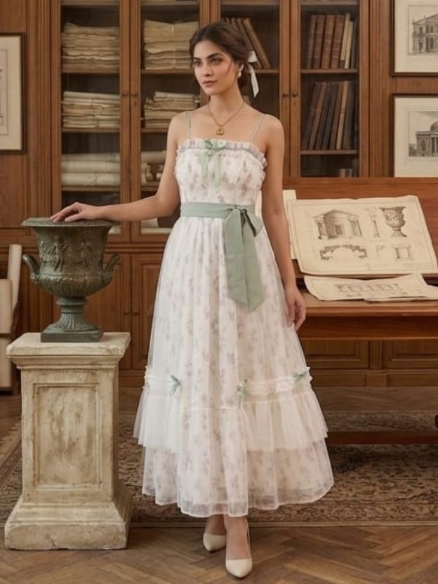 Ethereal Bloom Midi Dress