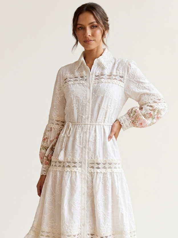 Whispering Bloom Lace Maxi Dress