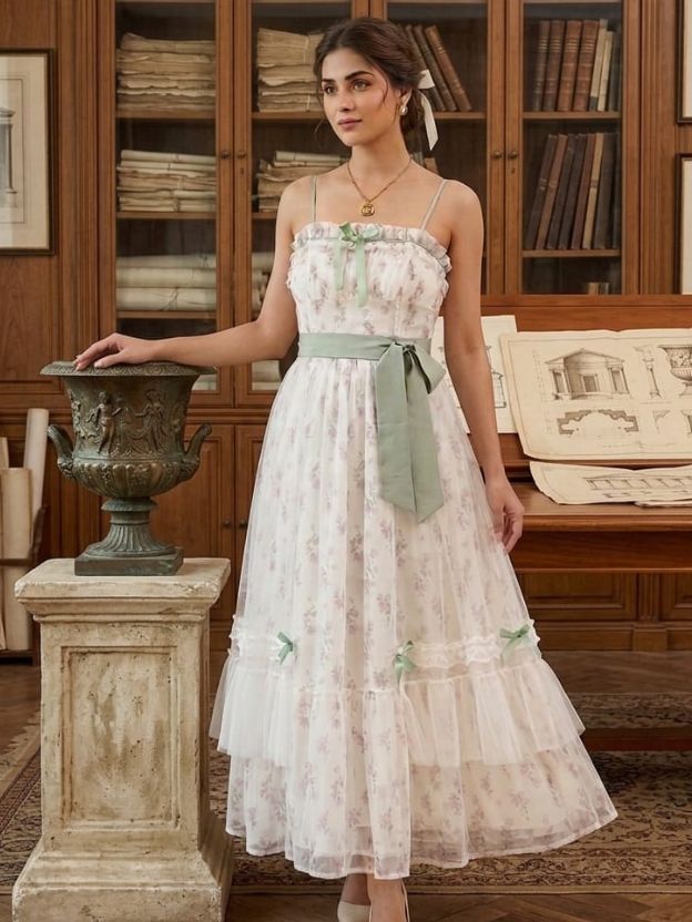 Ethereal Bloom Midi Dress
