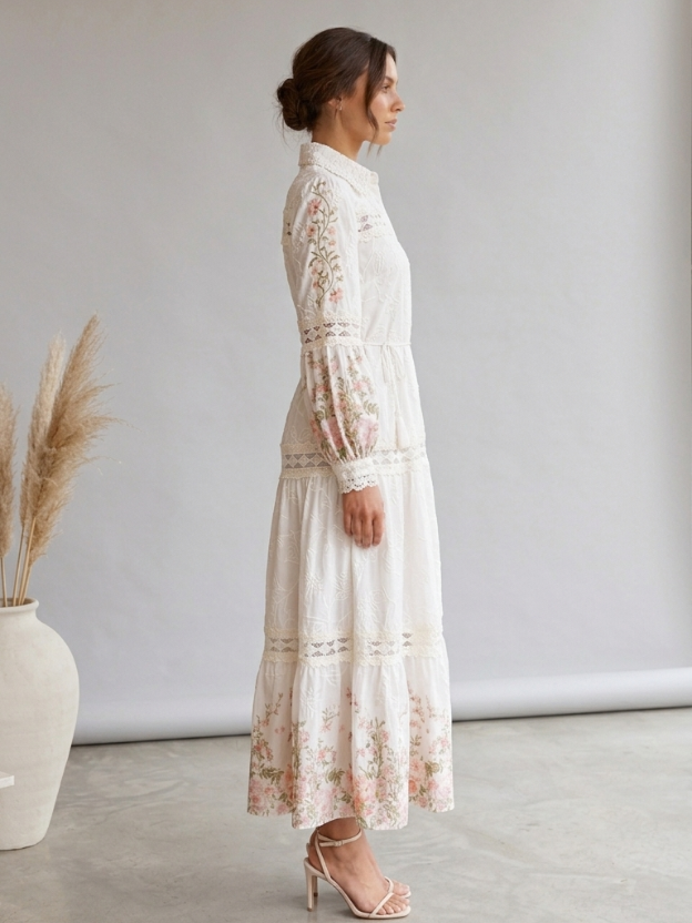 Whispering Bloom Lace Maxi Dress