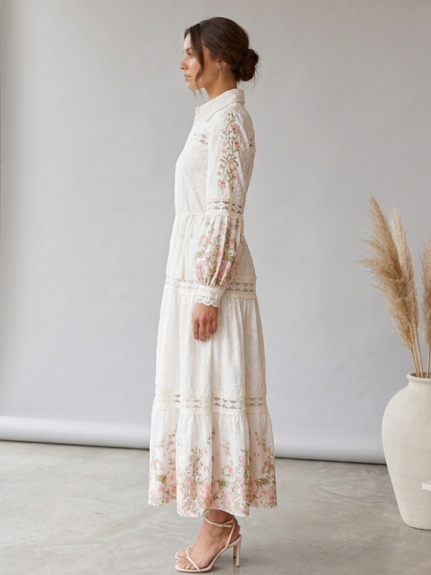 Whispering Bloom Lace Maxi Dress