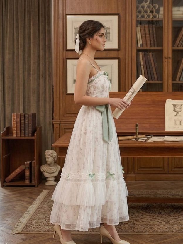 Ethereal Bloom Midi Dress