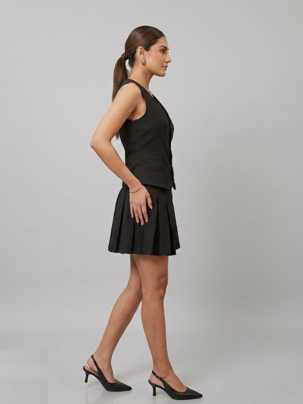 Midnight Muse Pleated Dress