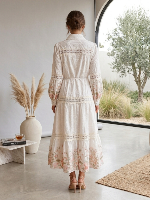 Whispering Bloom Lace Maxi Dress