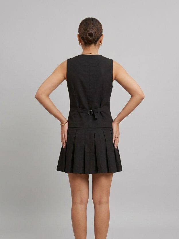 Midnight Muse Pleated Dress