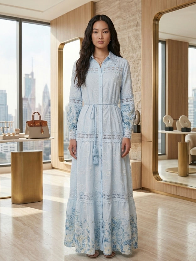 Whispering Bloom Lace Maxi Dress