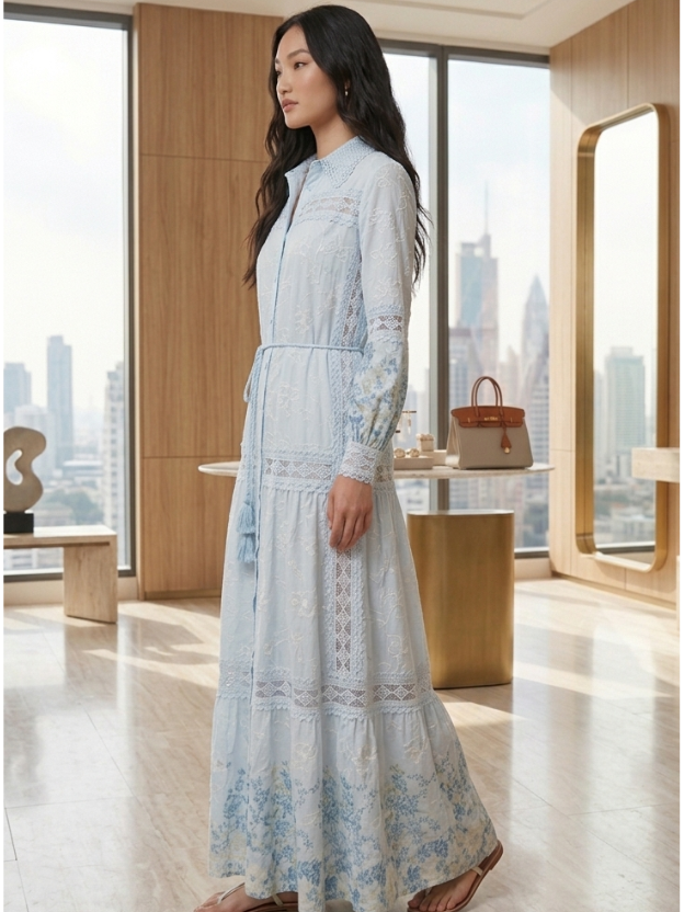 Whispering Bloom Lace Maxi Dress