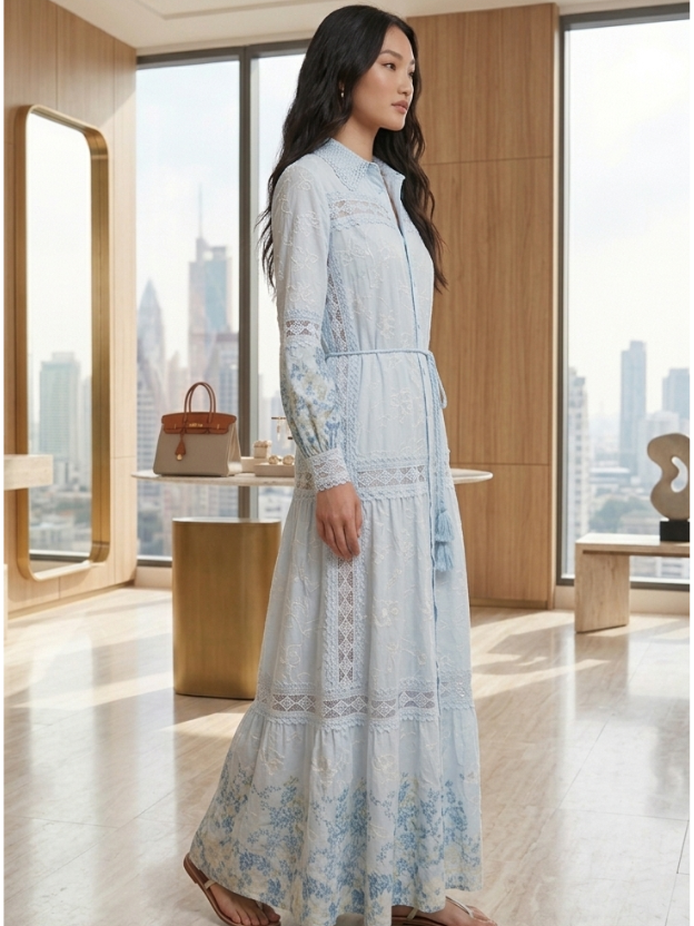 Whispering Bloom Lace Maxi Dress