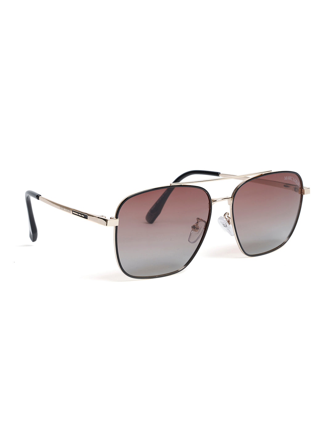 Unisex Square Sunglasses With UV Protected Lens MARC LOUIS 9301 GOLDEN BROWN SG
