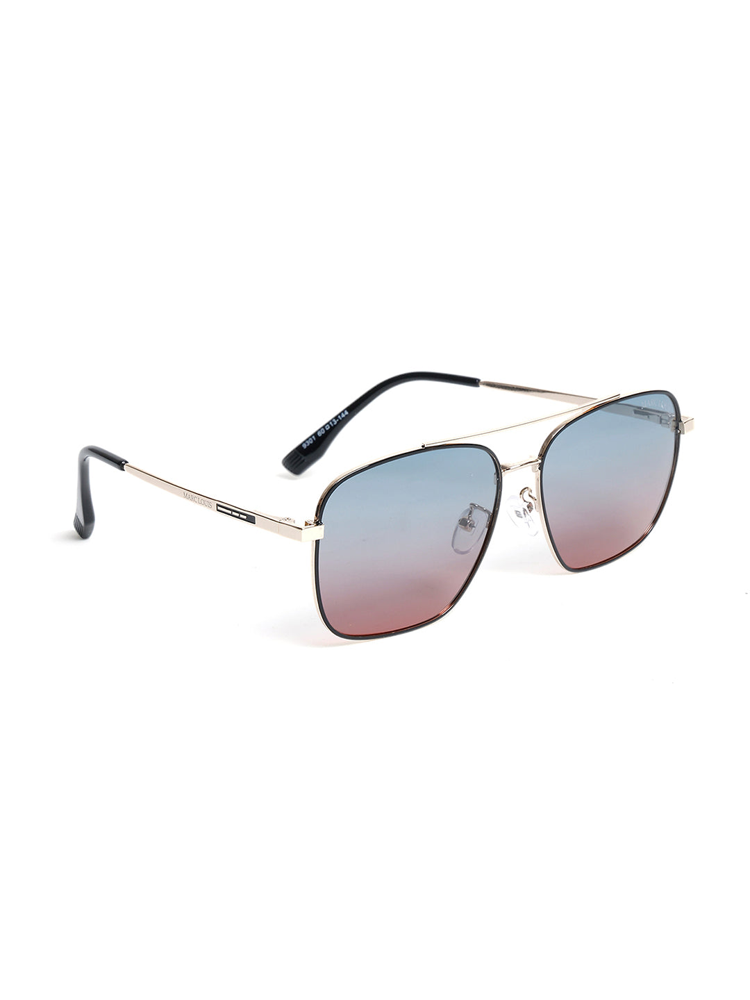 Unisex Polarised and UV Protected Aviator Sunglasses 9301 GOLDEN BLACK PINK SG