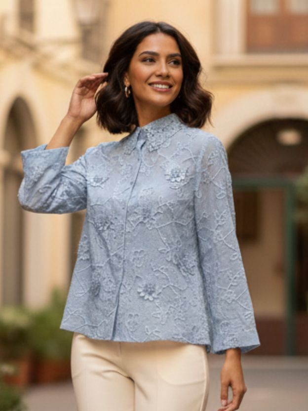 Elegant Textured Statement Shirt