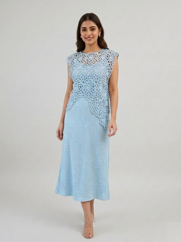 Ethereal Layered Midi Dress