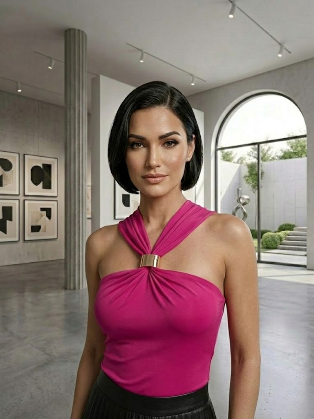 Elegant Twist-Neck Statement Top